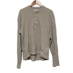 美品 Americana アメリカーナ ワッフル ヘンリーネック 長袖 Tシャツ ベージュ メンズ 古着 中古 USEDのサムネイル