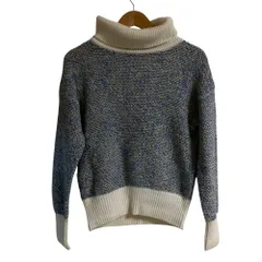 美品 OLD ENGLAND オールドイングランド ミックスニット セーター 59520091 サイズ36 ブルー レディース 古着 中古 USEDのサムネイル