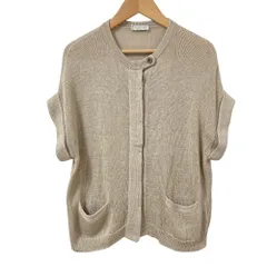 良品 BRUNELLO CUCINELLI ブルネロクチネリ コットンニット カーディガン サイズS グレージュ レディース 古着 中古 USEDのサムネイル