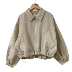 良品 25SS allureville アルアバイル オーガンジーステンカラーブルゾン 202510-19-060-11-020 サイズ2 ベージュ レディース 古着 中古 USEDのサムネイル