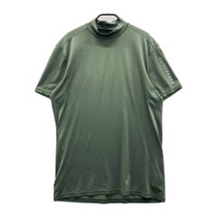 サイズ：S J.LINDEBERG ジェイリンドバーグ モックネック 半袖Tシャツ ボーダー柄 カーキ系 [240101736043] ゴルフウェア メンズ ストスト