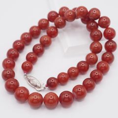天然石 ビーズ ネックレス 橙色 花柄 七宝 中国 古物 美品 - メルカリ
