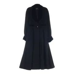 CHANEL (シャネル) 90S VINTAGE クローバーボタン ウールロングコート ブラックのサムネイル