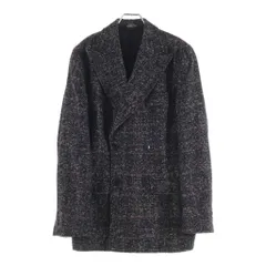 DOLCE & GABBANA (ドルチェアンドガッバーナ) チェック柄ダブルブレステッドジャケット ブラック×レッド アルパカ #44 WJS13のサムネイル