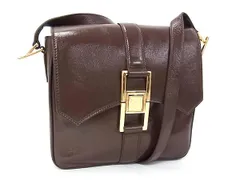 ■極美品■ BRUNOMAGLI ブルーノマリ レザー ショルダーバッグ クロスボディ レディース ブラウン系 DP0456のサムネイル