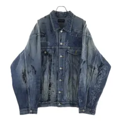 BALENCIAGA (バレンシアガ) 23AW GRAFFITI OVERSIZED JACKET IN LIGHT BLUE オーバーサイズド グラフティーデニムジャケット インディゴ 745048 TNW01のサムネイル