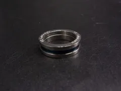 ■美品■ Calvin Klein カルバンクライン リング 指輪 アクセサリー 約9号 レディース シルバー系×ネイビー系 DN8400のサムネイル