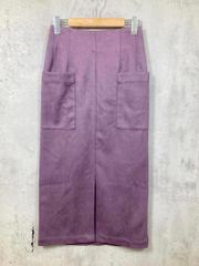 allureville フェイクスエード タイトスカート 1 パープル 日本製