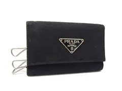 PRADA プラダ ナイロンキャンバス 6連 キーケース 鍵入れ メンズ レディース ブラック系 DP2260のサムネイル