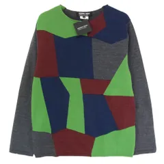 COMME des GARCONS HOMME DEUX コムデギャルソンオムドゥ 25AW DP-N002-051 WOOL PATCHWORK KNIT ウール パッチワーク ニット マルチカラー系 M【極上美品】【中古】のサムネイル