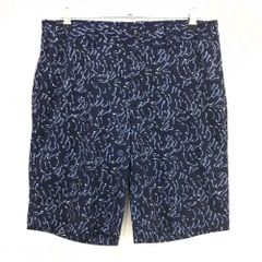 【美品】RLX ラルフローレンゴルフ　総柄　ハーフパンツ　ネイビー　W34 美品】RLX ラルフローレンゴルフ 総柄 ハーフパンツ ネイビー W34