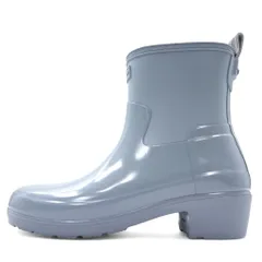 HUNTER リファインド ロー ヒール バイカー グロスデュオ REF LOW HEEL BIKER GLOSS DUO ラバーブーツ レインブーツ 25cm グレー WFS2037DUOのサムネイル