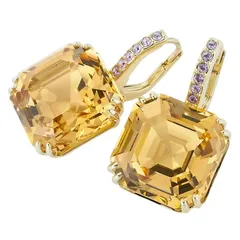スワロフスキー SWAROVSKI ミレニア ドロップ ピアス 18Kゴールドコーティング ミックスカット キャラメル 未使用品 5725744のサムネイル