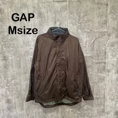 【Y-1004】GAP ギャップ M ナイロンジャケット ブラウン 茶 マウンテンパーカー フード収納 アウトドア USA古着 ジップアップ 軽量のサムネイル