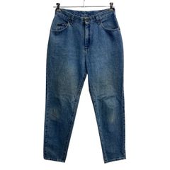 Lee デニムパンツ S～ ブルー リー ジップアップ 革パッチ コインポケット テーパード デニム ジーンズ 2607-385