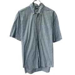 90s TOMMY HILFIGER 半袖 チェックシャツ XL～ ライトブルー トミーヒルフィガー ボタンダウン 90年代 チェック柄 ロゴ刺繍 夏物 a807-6106のサムネイル