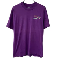 90s USA製 FRUIT OF THE LOOM 半袖 プリントTシャツ L パープル フルーツオブザルーム プルオーバー 90年代 コットンポリ 夏物 a807-6118のサムネイル