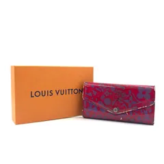 ■2013年春夏コレクション限定■LOUIS VUITTON ルイヴィトン　モノグラムヴェルニ　イカットフラワー　ローズアンディアン　ポルトフォイユサラ　長財布　エナメル　パテントレザー　レッドピンク　ゴールド金具　フランス製　刻印ありのサムネイル