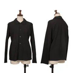 トリコ コムデギャルソンtricot COMME des GARCONS リブスリーブ切替ラウンドカラーシャツ 黒Mのサムネイル