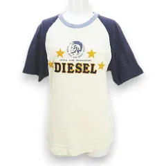 ディーゼル DIESEL 半袖 カットソー 10 白系 ホワイト 綿 コットン ロゴ ワッペンのサムネイル