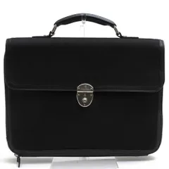 ブルックスブラザーズ／Brooks Brothers バッグ ブリーフケース ビジネスバッグ 鞄 ビジネス メンズ 男性 男性用 コットン 綿 キャンバス レザー 革 ブラック 黒  フラップ錠前留めのサムネイル
