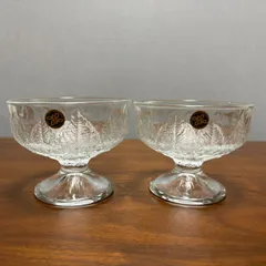 HOYA　ガラス　デザートカップ　5客セット　昭和レトロ　デザート　フルーツ　アイスクリーム　かき氷のサムネイル