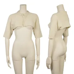 ヨウジヤマモトファムYohji Yamamoto FEMME コットンニットショートボレロカーディガン オフ3のサムネイル