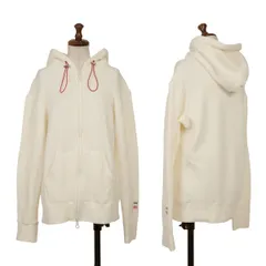 ピンクハウス×デュベティカPINK HOUSE×DUVETICA コットン混裏起毛ダブルジップパーカー クリームMのサムネイル