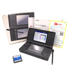 良品 NINTENDO 任天堂 DS Lite ラブプラス カセット付き ゲーム機 ブラック 箱付き 稼働品 m15814のサムネイル