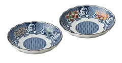 美濃焼 食器 ギフト BOX入 鉢 プレート 各2色SET 藍染小紋 組盛鉢 柄 マルチカラー カレー 煮物 シチュー マルサン近藤 箱入 陶器 日本製 おしゃれ プレゼント 敬老の日のサムネイル