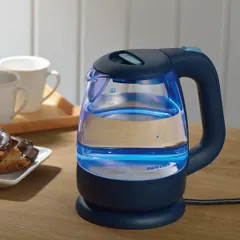 電気ケトル 1.2L Aqua Glass マリ・クレール （ 電気ポット 湯沸しポット 湯沸し器 湯沸かし ポット ガラス 1.2リットル 自動電源オフ 耐熱ガラス製 LEDライト付きキッチン家電 )のサムネイル