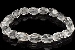 高品質 ダブルポイントクリスタル ブレスレット 11.5〜12mm 内径18cm