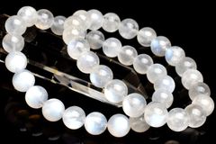シラーと透明感。ブルームーンストーン ブレスレット 7.5mm - メルカリ