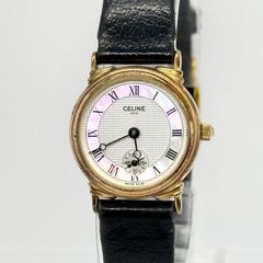 新品電池】CELINE D2903-3 スモセコ シェル文字盤 ローマン - メルカリ