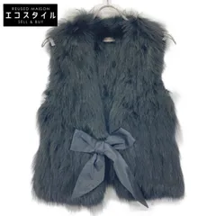 EMPORIOARMANI　エンポリオアルマーニ　ブラック 05年 W2J82P W2P50 リアルファー ベスト　40のサムネイル