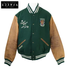 POLO RALPH LAUREN　ポロ ラルフローレン　【新品同様/国内正規】Varsity Inspired ウール アームレザー切替 バーシティ　XXLのサムネイル