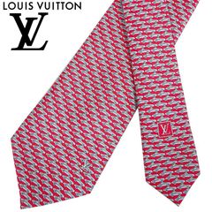 最新現行】Louis Vuitton マルチカラー レッド ネクタイ VLロゴ - メルカリ
