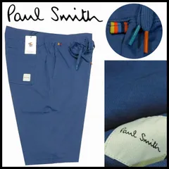 新品 ポールスミス ハーフパンツ M ブルー アーティストストライプタブ コットン カラースピンドル Paul Smith メンズのサムネイル