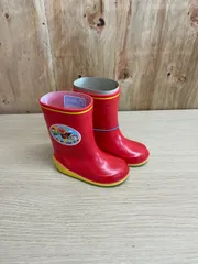 未使用展示品　ムーンスター　レインシューズ　赤　14cm　箱なし　子供靴　長靴　アンパンマンのサムネイル
