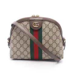 グッチ GUCCI ショルダーバッグ オフィディア GGスプリーム 499621 ベージュ/ブラウン/グリーン PVCコーティングキャンバス レザー オフィディア GGスプリーム ショルダーバッグ