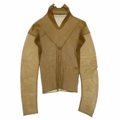 ISSEY MIYAKE イッセイミヤケ 22SS IM22FJ831 プリーツ加工 セーラーカラー スキッパー カットソー ブラウン系 3【美品】【中古】のサムネイル