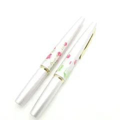 美品 SAILOR セーラー 万年筆 2点 筆記時全長14.5cm カートリッジ式 花柄 レトロ HM1071W3 のサムネイル