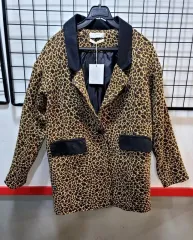正規品 STUSSY ステューシー レディース ヒョウ柄 レオパード ウール モス ブレーザー ジャケットのサムネイル