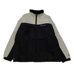 Champion｜チャンピオン｜中綿ナイロンジャケット｜XLサイズ相当｜黒×グレー｜刺繍ロゴ｜メンズのサムネイル
