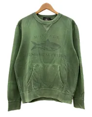 ダブルアールエル RRL Montauk Fishing Supplies Sweatshirt スウェットシャツ 両Vガゼット 裏起毛 一ツ星タグ Ralph Lauren 緑 スウェット プリント カーキ Mサイズ 104MT-3484のサムネイル