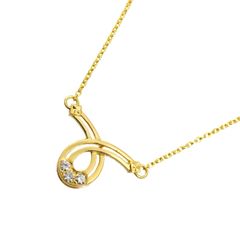 Christian Dior Diamond Necklace, 41cm, K18 YG Yellow Gold 750, Item No. 90329898