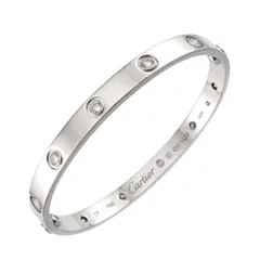 カルティエ Cartier ラブ ブレス フル ダイヤ #17 K18 WG 750 ブレスレット バングル Love Bracelet【証明書付き】 90333086のサムネイル