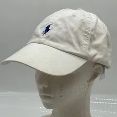 KO4508□ポロラルフローレン コットン キャップ 59ｃｍ ホワイト系のサムネイル