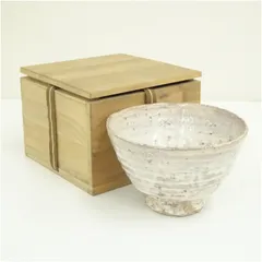 作家物　粉引茶碗（保護箱）  茶道 抹茶 おしゃれ 抹茶茶碗 抹茶碗 和食器 レトロ 茶器 骨董 茶わん 茶会 茶の湯 8月 10月 夏秋のサムネイル