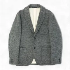 55d30 【美品】 J.PRESS Jプレス ジェイプレス RED LABEL テーラードジャケット へリンボーン 日本製 サイズL グレー メンズ 紳士服u02tのサムネイル